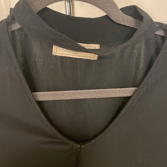 Black Bodycon Dress with Bell Sleeves & Choker Neck - Picture 2 of 5